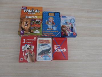 kwartet, memorykaarten en diverse kaartspellen beschikbaar voor biedingen