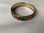 Vintage brass Cloisonne armband, Sieraden, Tassen en Uiterlijk, Armbanden, Ophalen, Zo goed als nieuw, Goud, Overige materialen