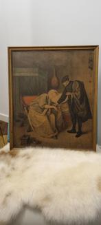 Het Ziekenbezoek (de zieke vrouw) van Jan Steen, Print, Gebruikt, 50 tot 75 cm, 50 tot 75 cm