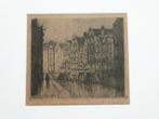 Oudezijds Achterburgwal Anton Pieck Amsterdam 1917 ets, Ophalen of Verzenden