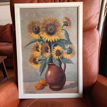 Leo Kurpershoek (1885-1970), olieverf,  zonnebloemen beschikbaar voor biedingen