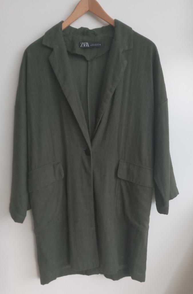 Zara donkergroene zomerjas, maat M, Kleding | Dames, Jassen | Zomer, Zo goed als nieuw, Maat 38/40 (M), Groen, Verzenden