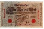 1000 mark 1910 diverse letters rechtsonder, Ophalen of Verzenden, Duitsland, Los biljet