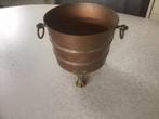 Antiek koperen potje op pootjes, Antiek en Kunst, Ophalen of Verzenden