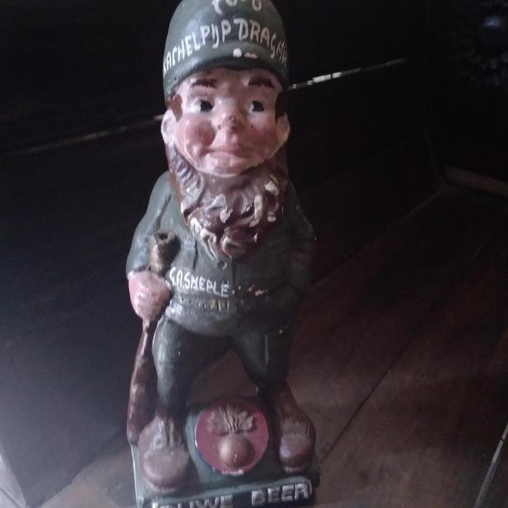 Zeldzame vintage tuinkabouter. Militair thema, Antiek en Kunst, Curiosa en Brocante, Verzenden