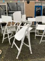 8 Vintage Originele Kartell Dolly Klapstoelen, Kunststof, Gebruikt, Wit, Ophalen of Verzenden