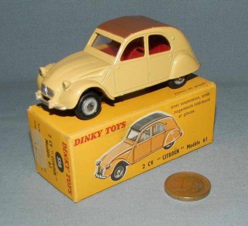 Dinky Toys France ref 558 : Citroën 2cv anno 1961 (Geel), Hobby en Vrije tijd, Modelauto's | 1:43, Nieuw, Auto, Dinky Toys, Verzenden