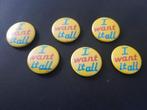 I Want It All button, Ophalen of Verzenden, Nieuw, Overige onderwerpen, Button