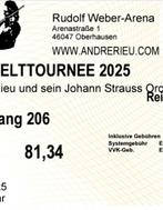 2 tickets voor Andre Rieu, 1 november in Oberhausen, Tickets en Kaartjes, Twee personen, November