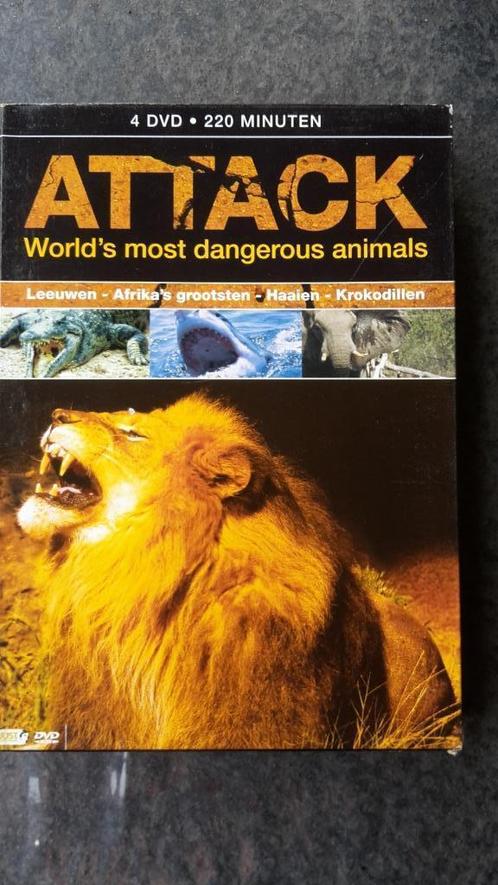 DVD box Attack - Worlds Most Dangerous Animals, Cd's en Dvd's, Dvd's | Documentaire en Educatief, Gebruikt, Natuur, Boxset, Vanaf 16 jaar