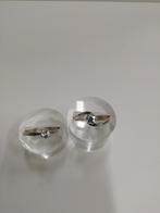 2 ringen vintage 835 zilver met diamant geslepen kristal, Met kristal, 18 tot 19, Ophalen of Verzenden, Zo goed als nieuw