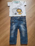 Leuk setje jongen jeans en t-shirt Hema 62, Kinderen en Baby's, Babykleding | Maat 62, Ophalen of Verzenden, Jongetje, Zo goed als nieuw