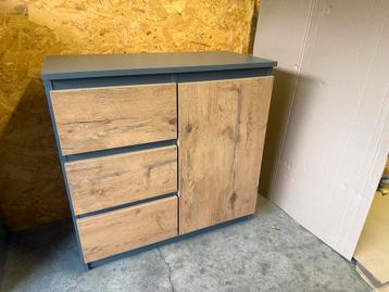 Dressoir 80cm antraciet eiken beschikbaar voor biedingen