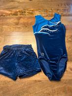 Turnpakje tt gymnastics met broekje - Blauw, Sport en Fitness, Blauw, Zo goed als nieuw, Turnpak(je), Kindermaat 122 t/m 140