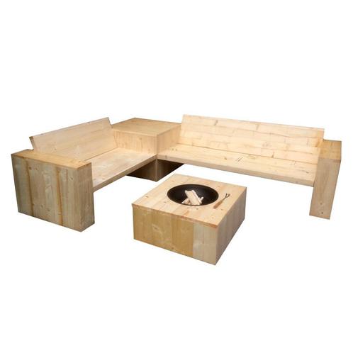 Loungeset /hoekbank/ bouwpakket, Tuin en Terras, Tuinbanken, Nieuw, Hout, Ophalen of Verzenden