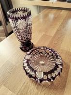 Vaas en asbak (bleikristall), Huis en Inrichting, Woonaccessoires | Vazen, Overige kleuren, Ophalen of Verzenden, Minder dan 50 cm
