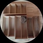 5 houten opbergbakken voor singles, Cd's en Dvd's, Vinyl Singles, Ophalen, Gebruikt, Single