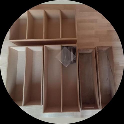 5 houten opbergbakken voor singles, Cd's en Dvd's, Vinyl Singles, Gebruikt, Single, Ophalen