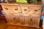 Antiek grenen buffetkast met lades en deuren, Ophalen, Gebruikt, 100 tot 150 cm, Met lade(s)