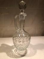 Antieke Kristallen Karaf met Stop en Handvat Geslepen Glaswe, Antiek en Kunst, Antiek | Glas en Kristal, Ophalen of Verzenden