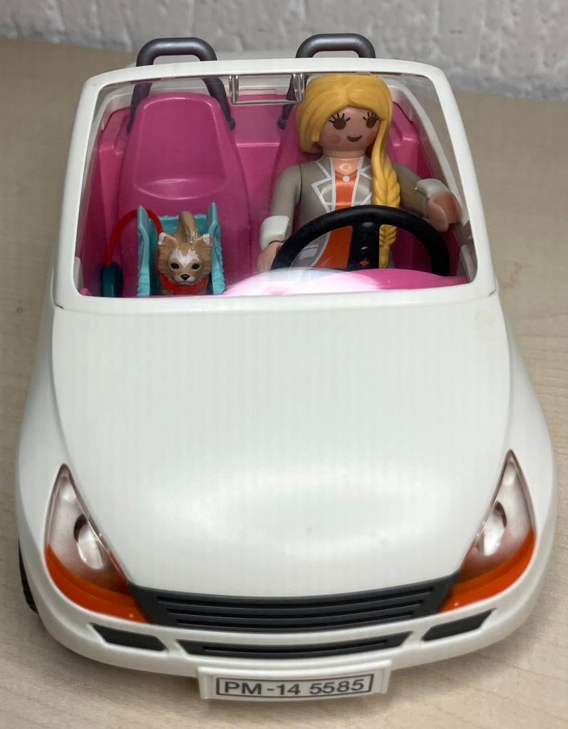 5585 Playmobil Cabrio + vrouw met hondje, Ophalen of Verzenden, Zo goed als nieuw, Complete set
