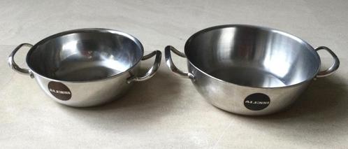 Alessi Italy 2 vintage inox 18/10 schalen als nieuw, Huis en Inrichting, Keuken | Keukenbenodigdheden, Zo goed als nieuw, Verzenden