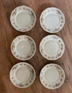 6 antieke bordjes met bloemetjes, Antiek en Kunst, Antiek | Servies compleet, Ophalen of Verzenden