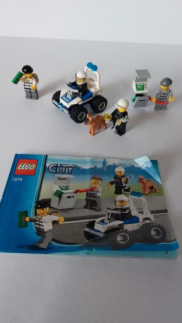 Lego city 7741/7279 politie helikopter / ATV en minifiguren  beschikbaar voor biedingen