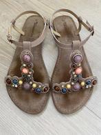 Nette TAMARIS sandalen beige leer met sierstenen mt. 41 Boho, Tamaris, Beige, Gedragen, Sandalen of Muiltjes