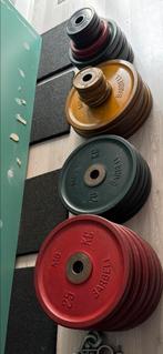 MB Barbell bumperplates/ Olympische halterschijven, Sport en Fitness, Ophalen, Zo goed als nieuw