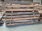 Oud eiken BLANKE  Spoorbielzen  bielzen  Geborsteld, Ophalen, Gebruikt, Hout, Biels