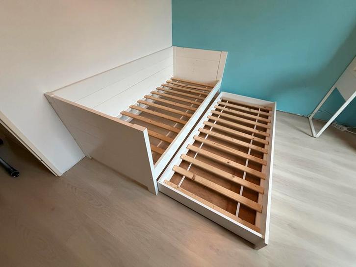 Rockwood- Sam Bedbank met extra (smal) matras, Kinderen en Baby's, Kinderkamer | Bedden, Gebruikt, 180 cm of meer, 70 tot 85 cm