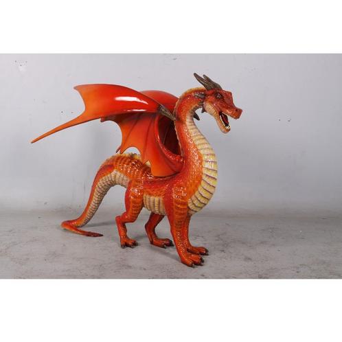 Standing Dragon – Draak Lengte 274 cm - drakenbeeld, Verzamelen, Dierenverzamelingen, Nieuw, Ophalen