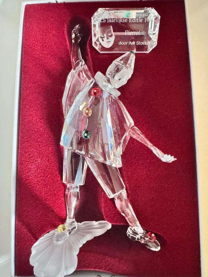 Swarovski jaarstuk Pierrot 1999, Verzamelen, Swarovski, Zo goed als nieuw, Figuurtje, Ophalen of Verzenden