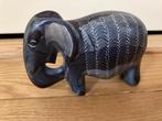 Decoratieve olifant zeepsteen zwart/grijs gemeleerd nieuw, Ophalen of Verzenden, Zo goed als nieuw, Wild dier, Beeldje of Figuurtje