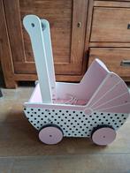 Houten poppenwagen van de hema, Kinderen en Baby's, Speelgoed | Houten speelgoed, Ophalen, Gebruikt, Duw- of Trekspeelgoed