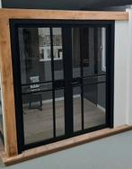 Steellook dubbele deuren hout, 88x211,5cm, Overige typen, Zo goed als nieuw, 150 tot 225 cm, Inclusief glas