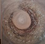 groot schilderij rond in structuur, Antiek en Kunst, Kunst | Schilderijen | Abstract, Ophalen of Verzenden