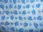 Stof hoedjes wit - blauw tricot 95 x 100 cm, Nieuw, 30 tot 120 cm, 30 tot 200 cm, Ophalen of Verzenden