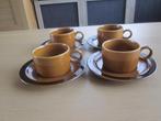 Melitta handgemaakte ceracron 4 kop D8,5 H5,5cm schotels D16, Overige materialen, Ophalen of Verzenden, Zo goed als nieuw, Effen