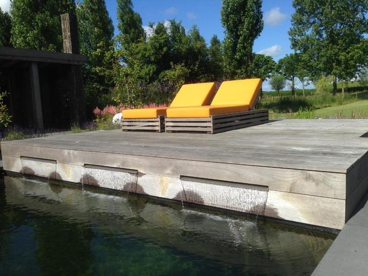 Hardhouten delen, vloerdelen, aanmeerpalen hout, dukdalf, Tuin en Terras, Terrasdelen en Vlonders, Nieuw, Hout, Ophalen