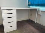 Wit bureau Ikea, LAGKAPTEN / ALEX, 140x60 cm, Ophalen, Zo goed als nieuw, Bureau