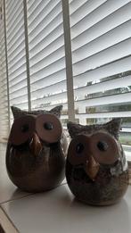 2 Decoratieve uilen van keramiek, Ophalen, Gebruikt, Overige materialen, Dierenbeeld