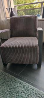 Twee grijze fauteuils van ripstof, Minder dan 75 cm, Ophalen of Verzenden, Zo goed als nieuw, Metaal