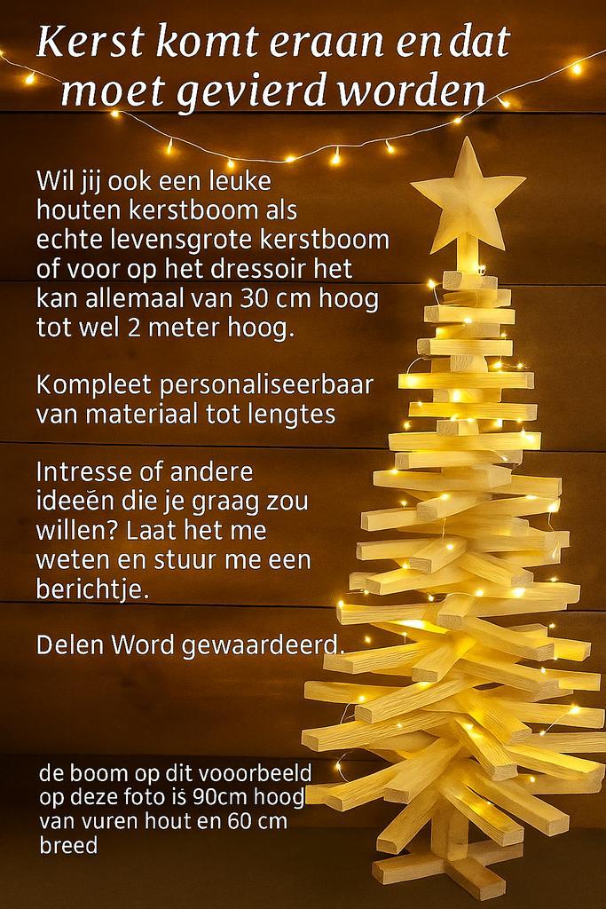 Kerstboom (hout), Diversen, Kerst, Nieuw, Ophalen