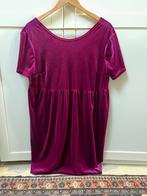 Schattig velour jurkje in paars roze kleur, Maat 38/40 (M), Reclaimed vintage, Paars, Ophalen of Verzenden