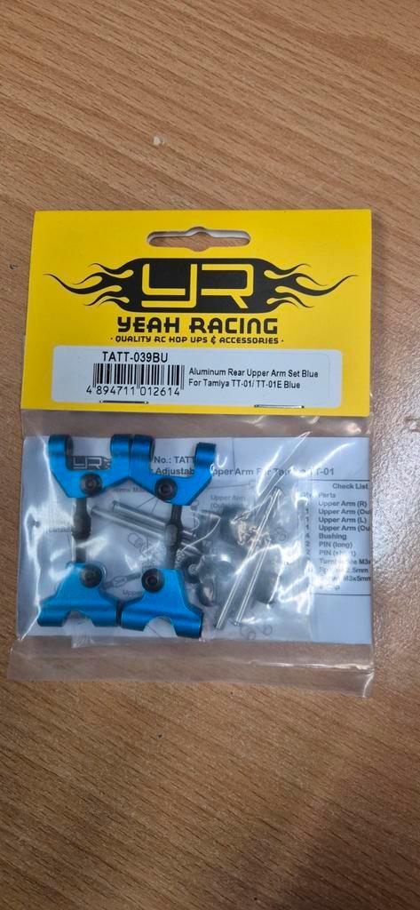 Yeah Racing Aluminium Achterste Bovenste Arm Set Blauw, Hobby en Vrije tijd, Modelbouw | Auto's en Voertuigen, Nieuw, Auto, Groter dan 1:32