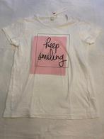 Esprit wit shirt keep smiling 152-158 nette staat!, Meisje, Ophalen of Verzenden, Zo goed als nieuw, Esprit