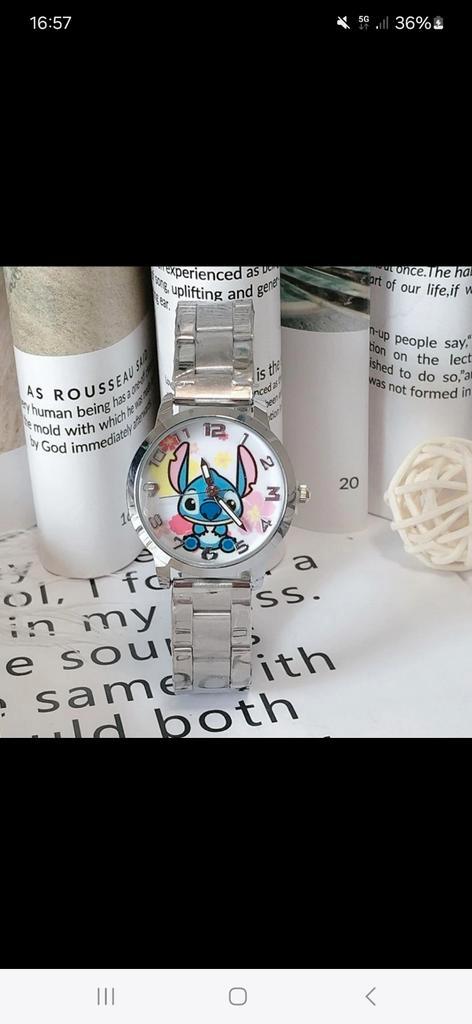 stitch horloge, Sieraden, Tassen en Uiterlijk, Horloges | Kinderen, Nieuw, Ophalen of Verzenden