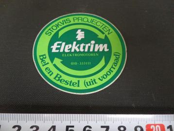 sticker Rotterdam ELEKTRIM Stokvis projecten electromotoren* beschikbaar voor biedingen